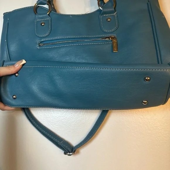 Coach Blue Satchel with Versatile Design - Picture 6 of 8